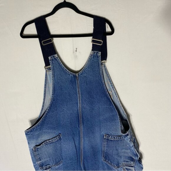 Vintage Toro Blue Distressed Denim Cropped Overalls 2XL - Picture 13 of 16